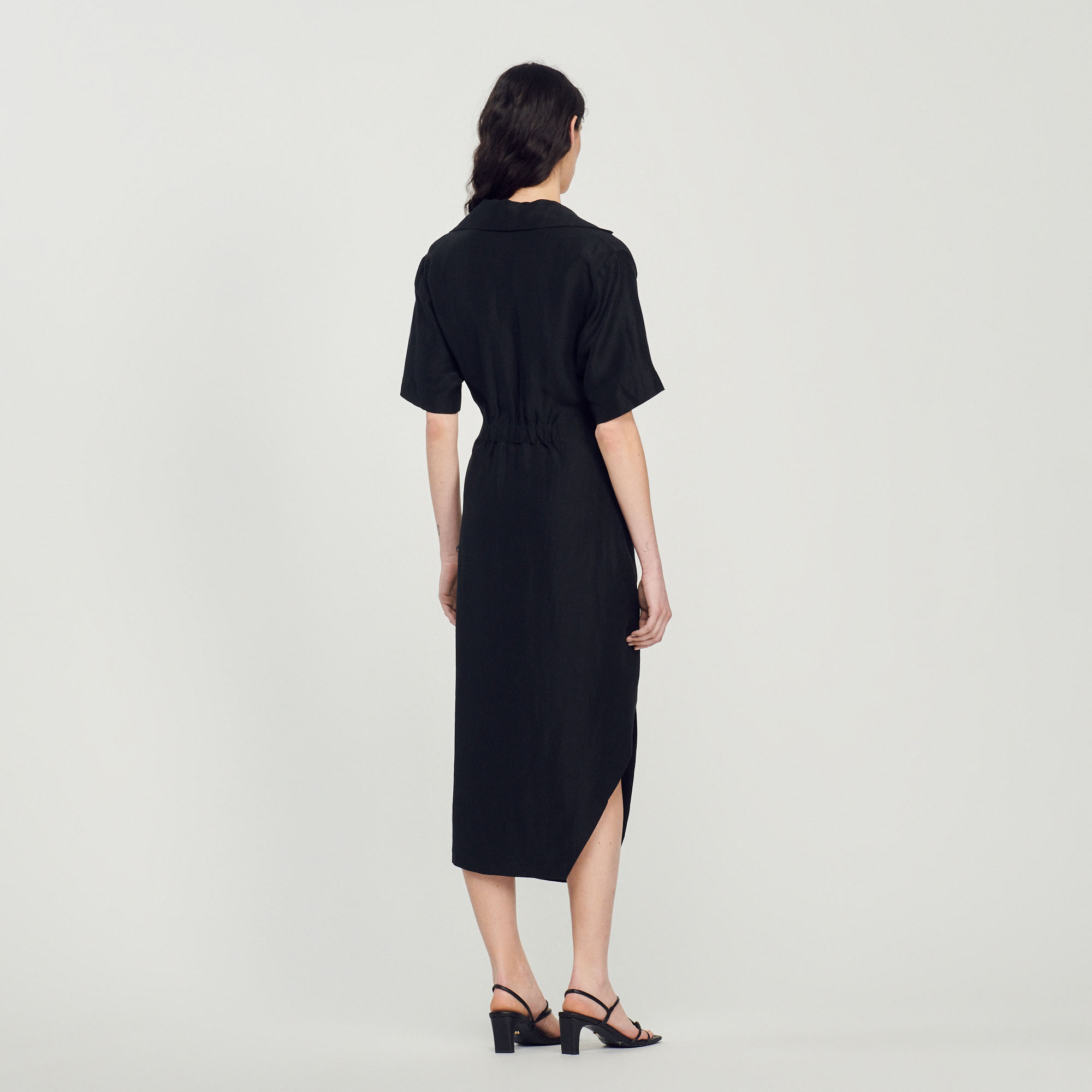 Robe drapee asymetrique