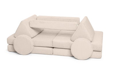 Shappy Play Byggbar Sofa 160x80 cm Cord, Vanilla