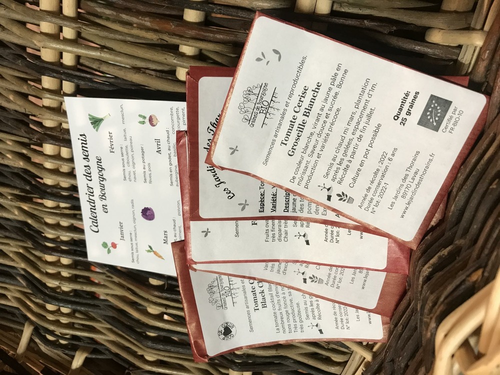 Lot de 5 sachets de graines de tomates cerises anciennes bio