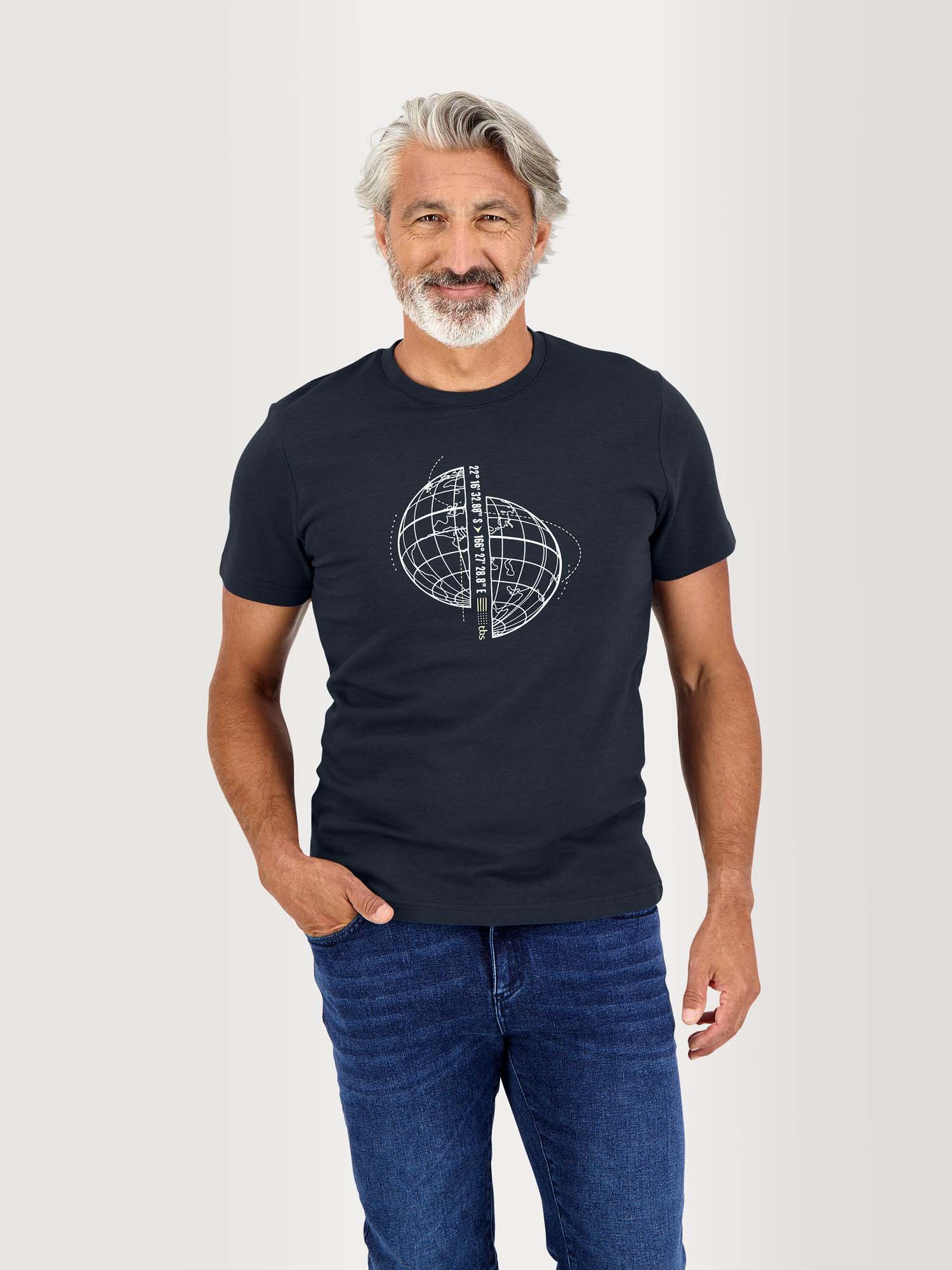 Tee Shirt Homme Toucher Epais Marine