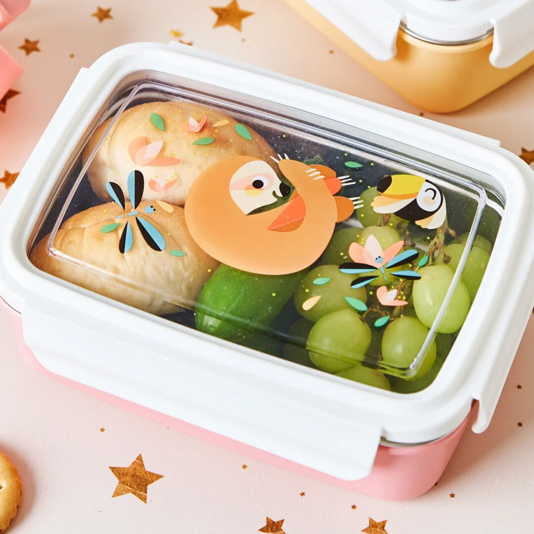 Petit monkey rvs broodtrommel bento - luiaard