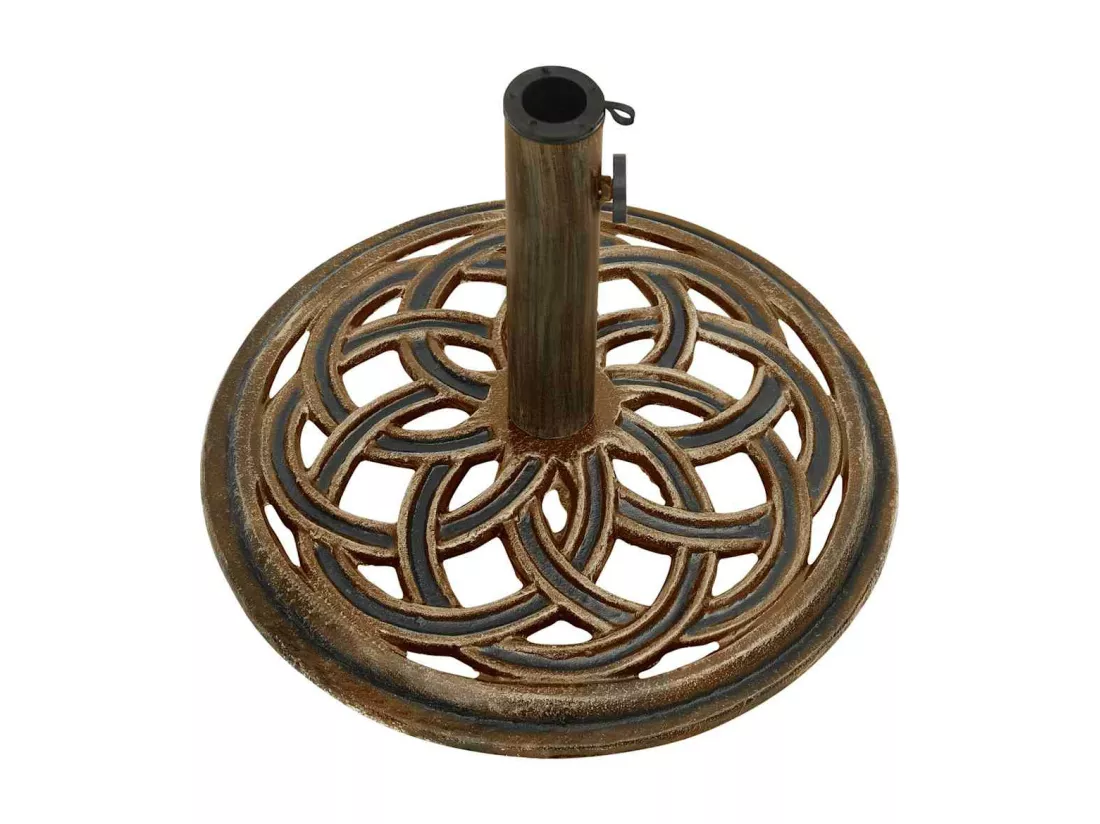 Socle de parasol Bronze 44x44x31 cm Fonte