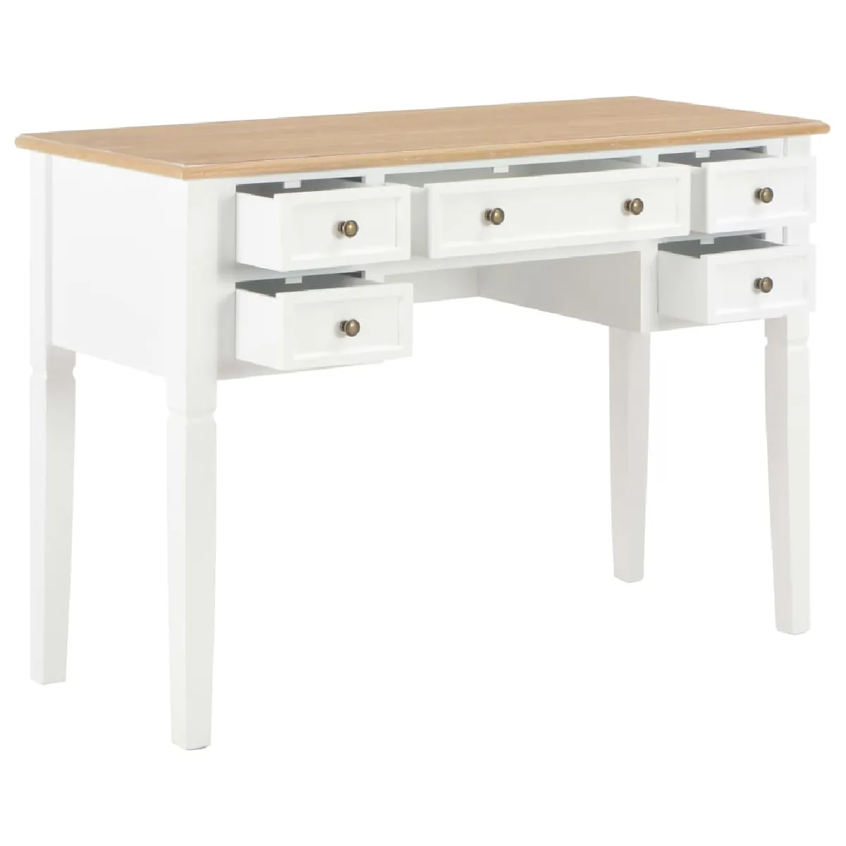 VidaXL Bureau Blanc ((109,5 x 45 x 77,5 cm))