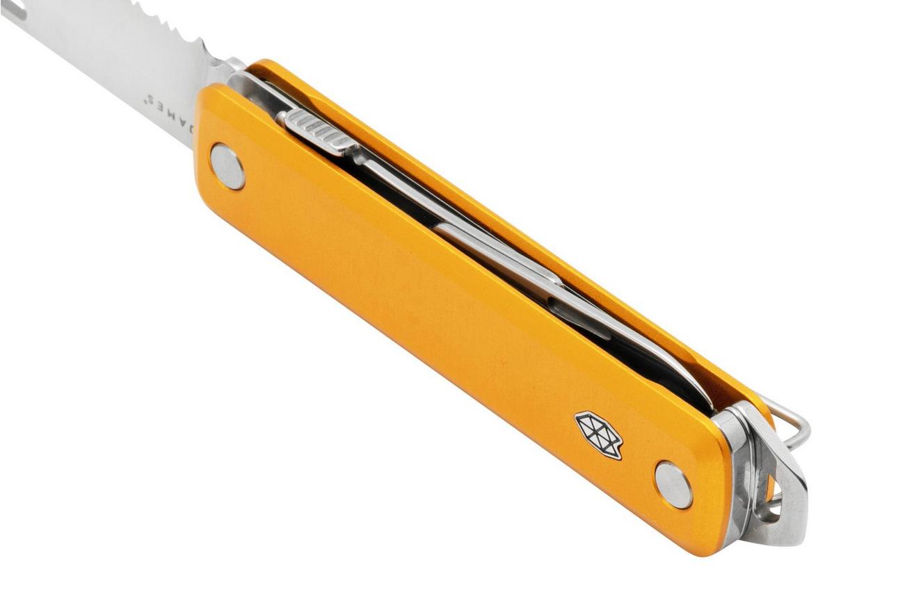 The James Brand The Ellis Scissors, Canary, Aluminum Serrated, zakmes