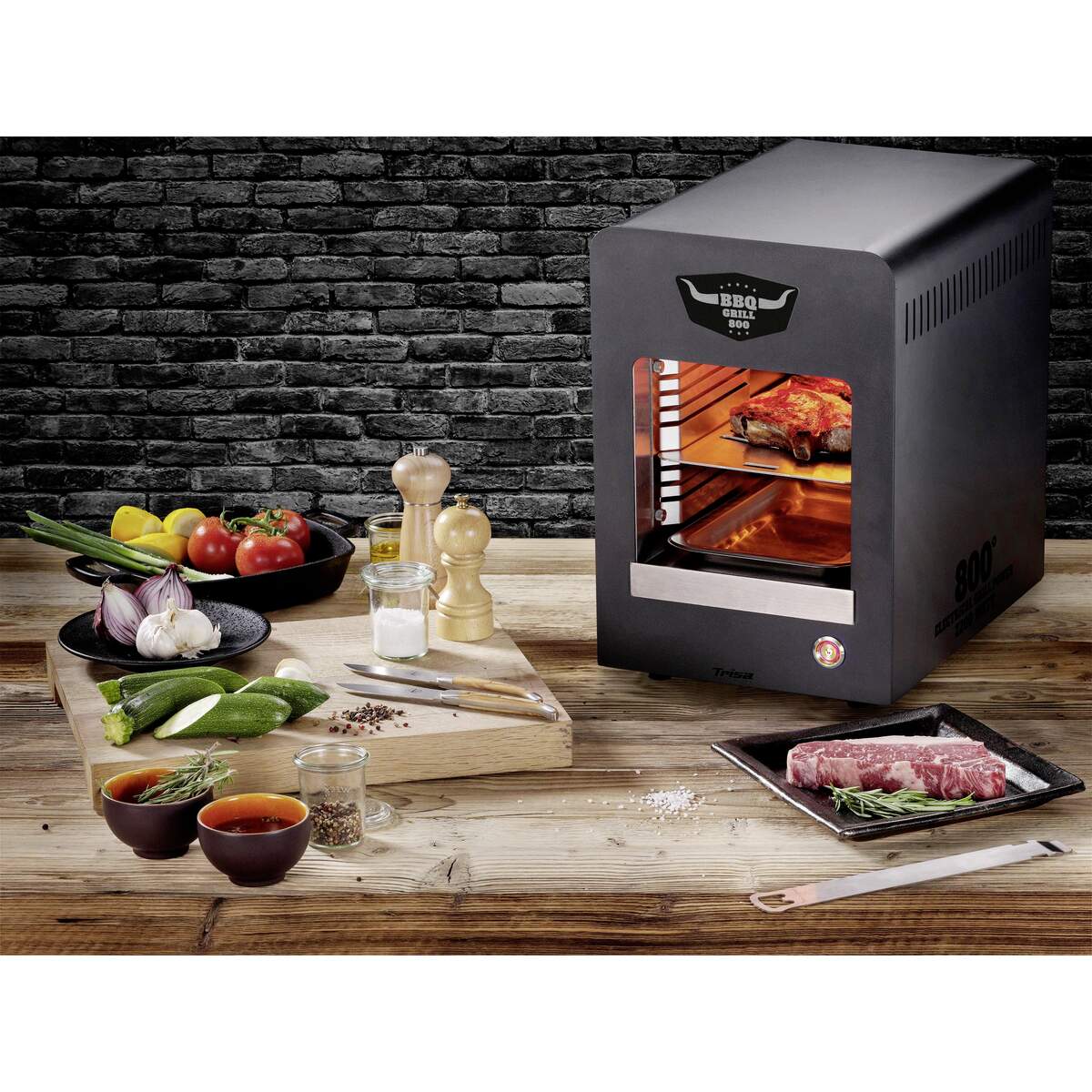 Elektrogrill Trisa BBQ Grill 800 Schwarz