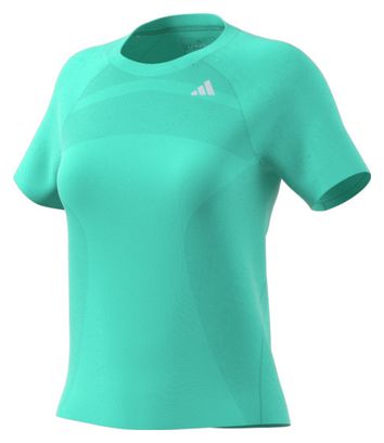 Maillot manches courtes adidas running Adizero Vert Femme