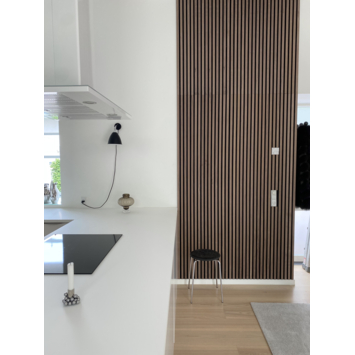 Lattenwand 260x52,6 cm walnoot, dikte 22 mm