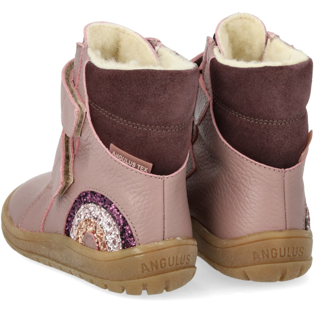 Køb Angulus Faded Rose/Aubergine TEX-støvle Med Funklende Glitterregnbue