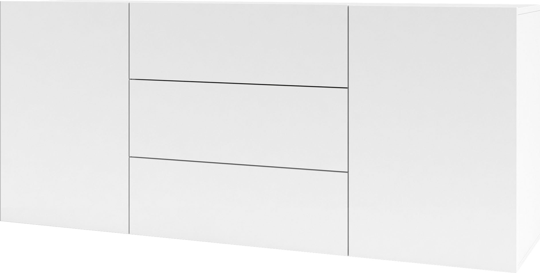 INOSIGN Sideboard »Ava, Breite 140 cm, hängend und stehend montierbar« moderne grifflose Kommode, Schubladenschrank, 2Türen/3Schubkästen