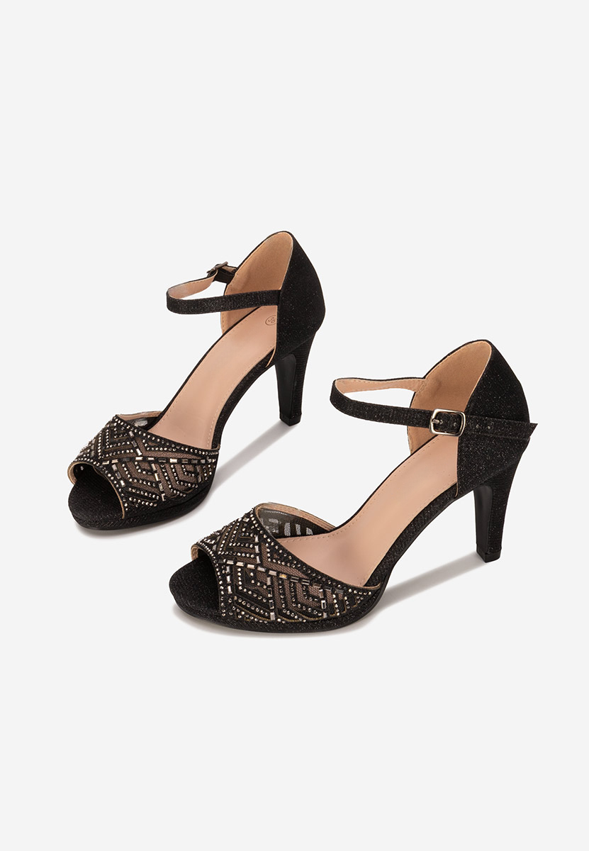 Sandales élégantes femme noires Kadeia