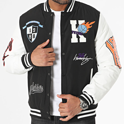 Veste Teddy Noir Blanc