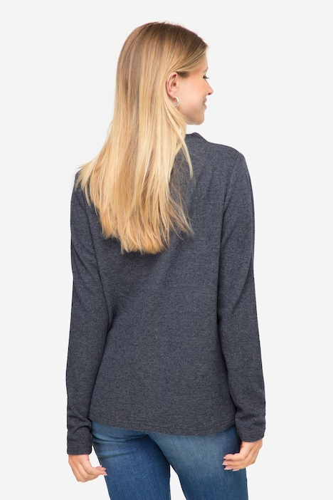 Sweatshirt, Vogel-Print, Stehkragen, Langarm, OEKO-TEX