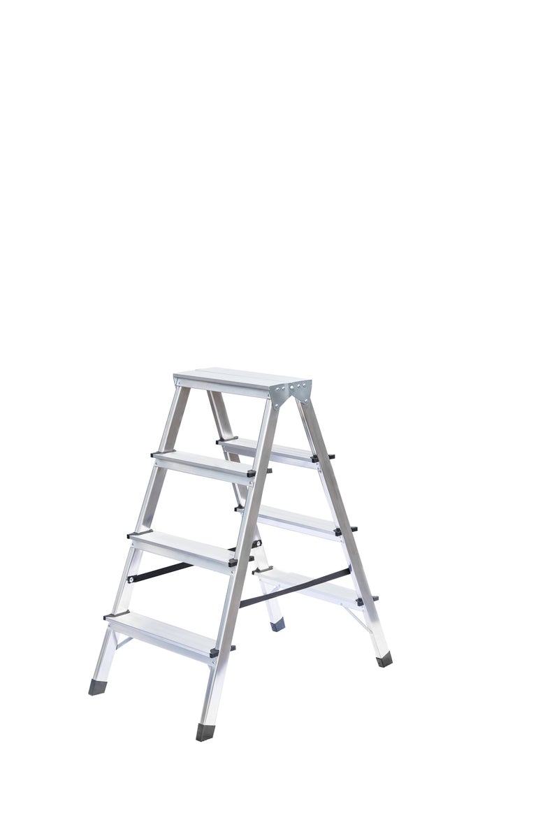 PROREGAL huishoudladder, dubbelzijdig toegankelijk, 2 x 4 treden