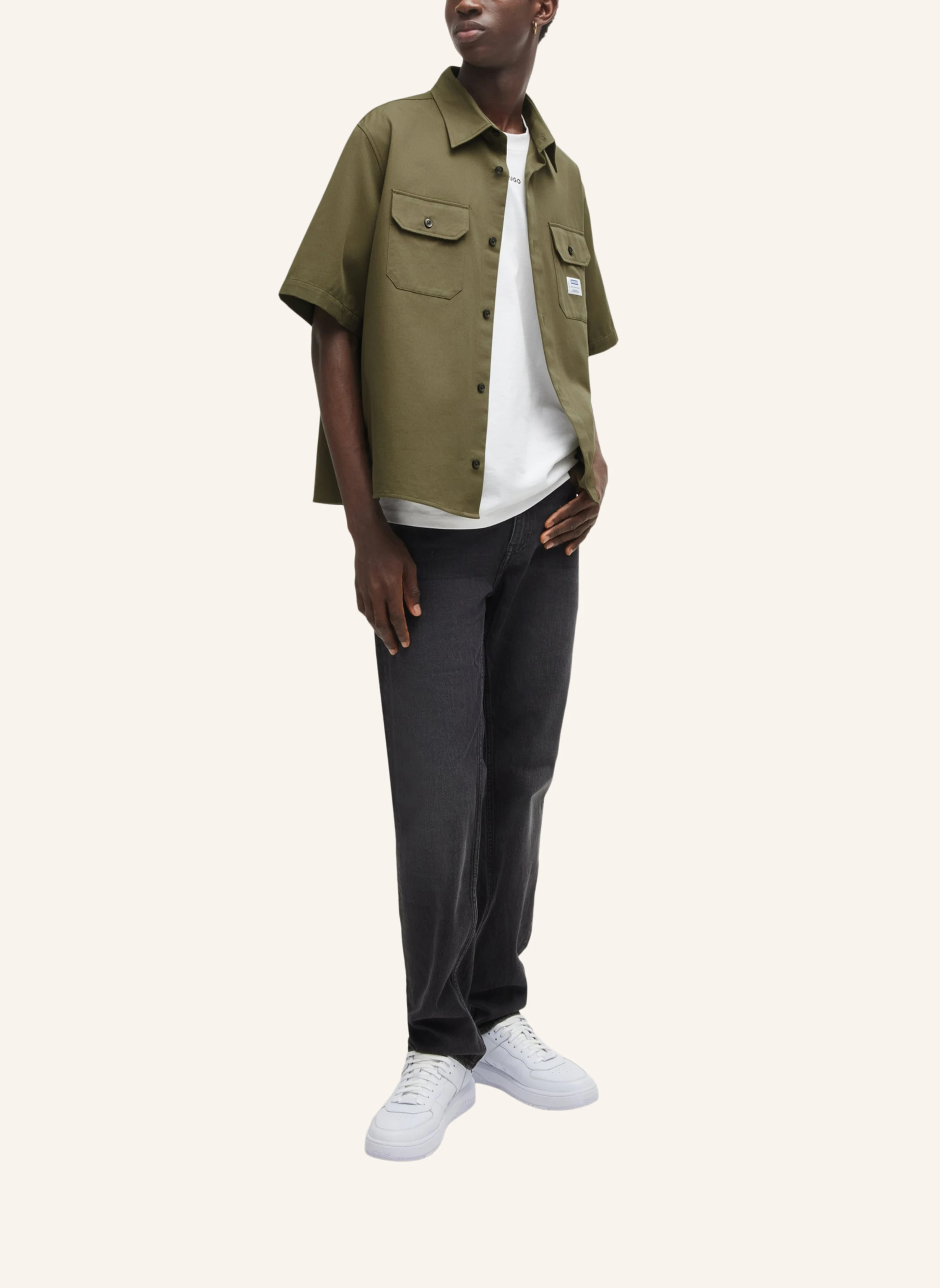 HUGO Casual Hemd EKYNO Oversize Fit