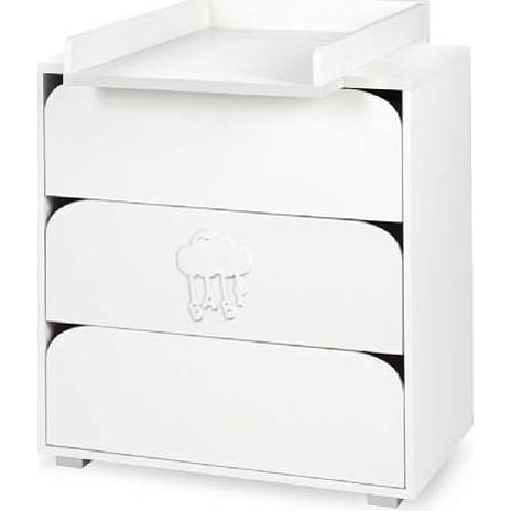 Baby sky puslebord - hvid