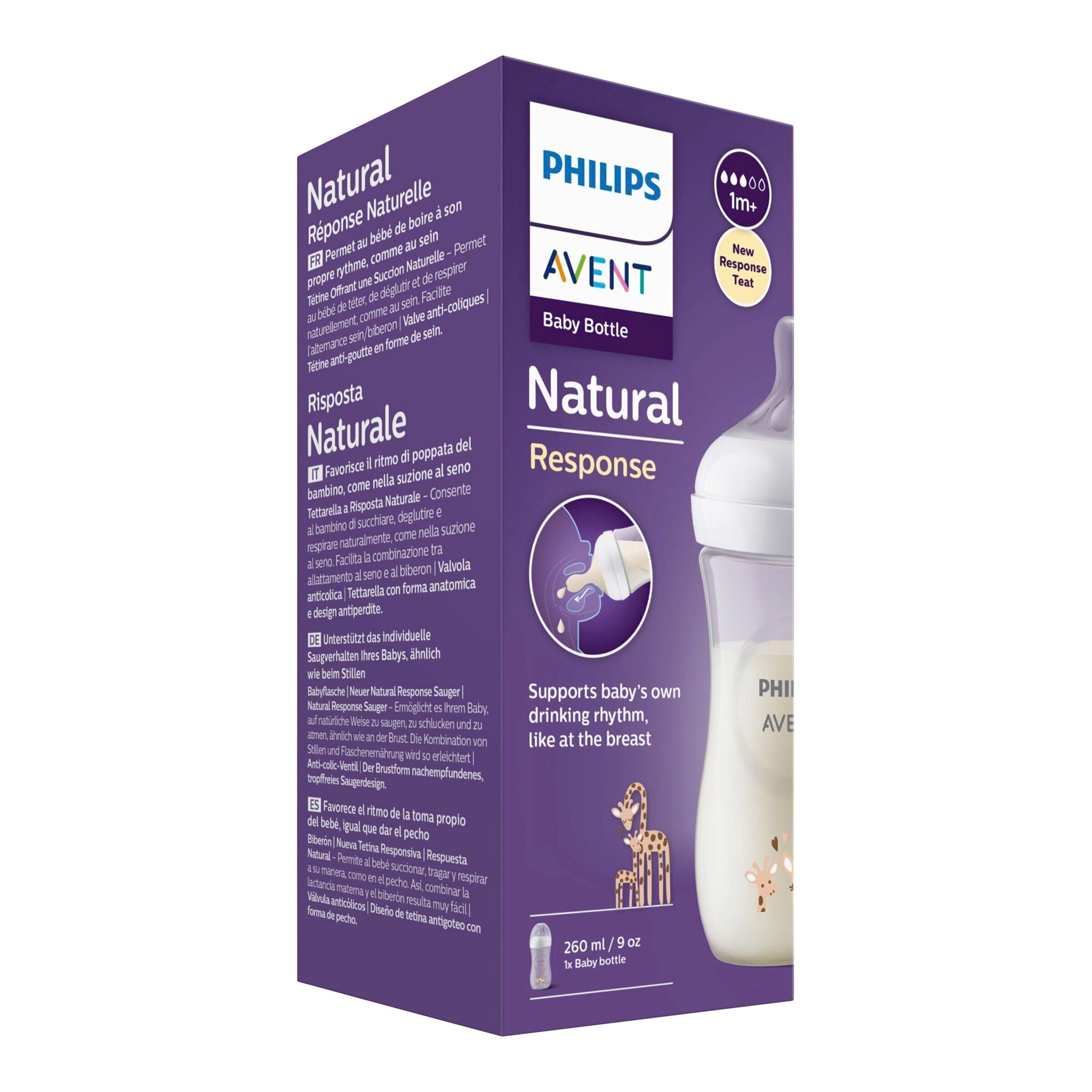 Philips Avent Babyflasche Natural Response, 260ml, ab 1M
