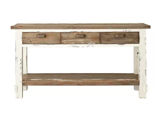 Meuble de salle de bain en bois recyclé FSC mixte 150 cm