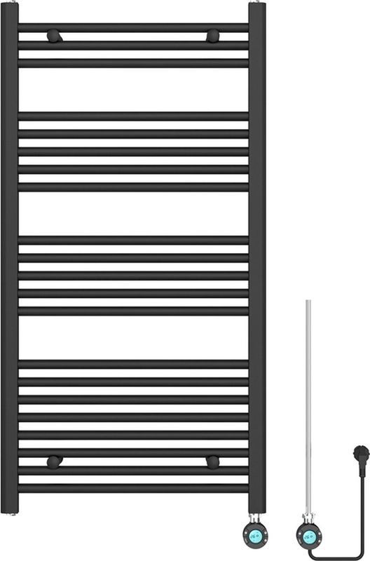 Guido Gusto - Sofia - Elektrische Designradiator - Mat Zwart - 115x60cm - 500W