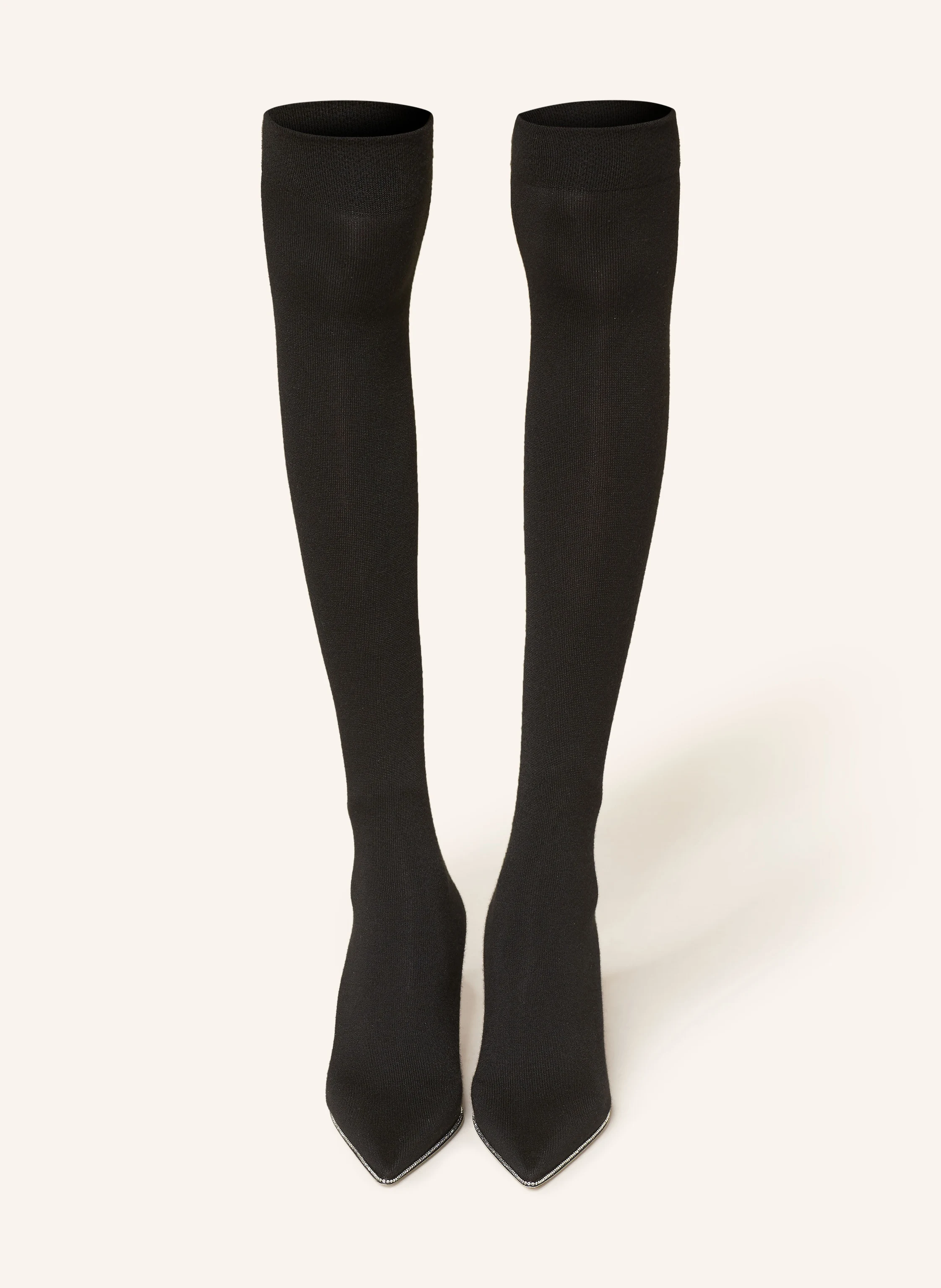 RENE CAOVILLA Overknee-Stiefel mit Schmucksteinen