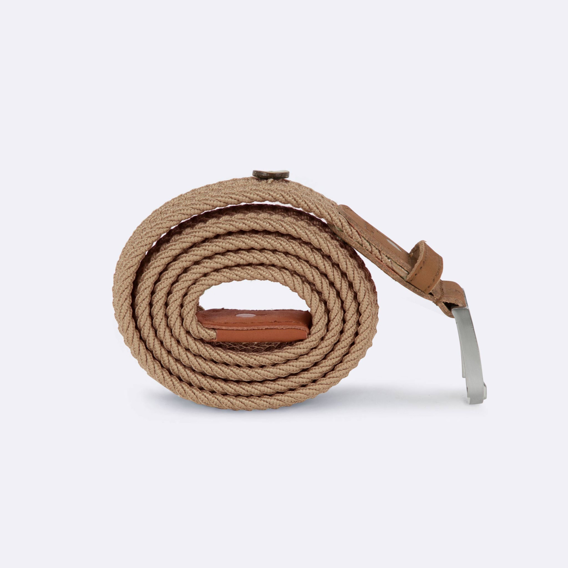 Ceinture beige unie Polyester recyclé et élasthanne - modèle Belt