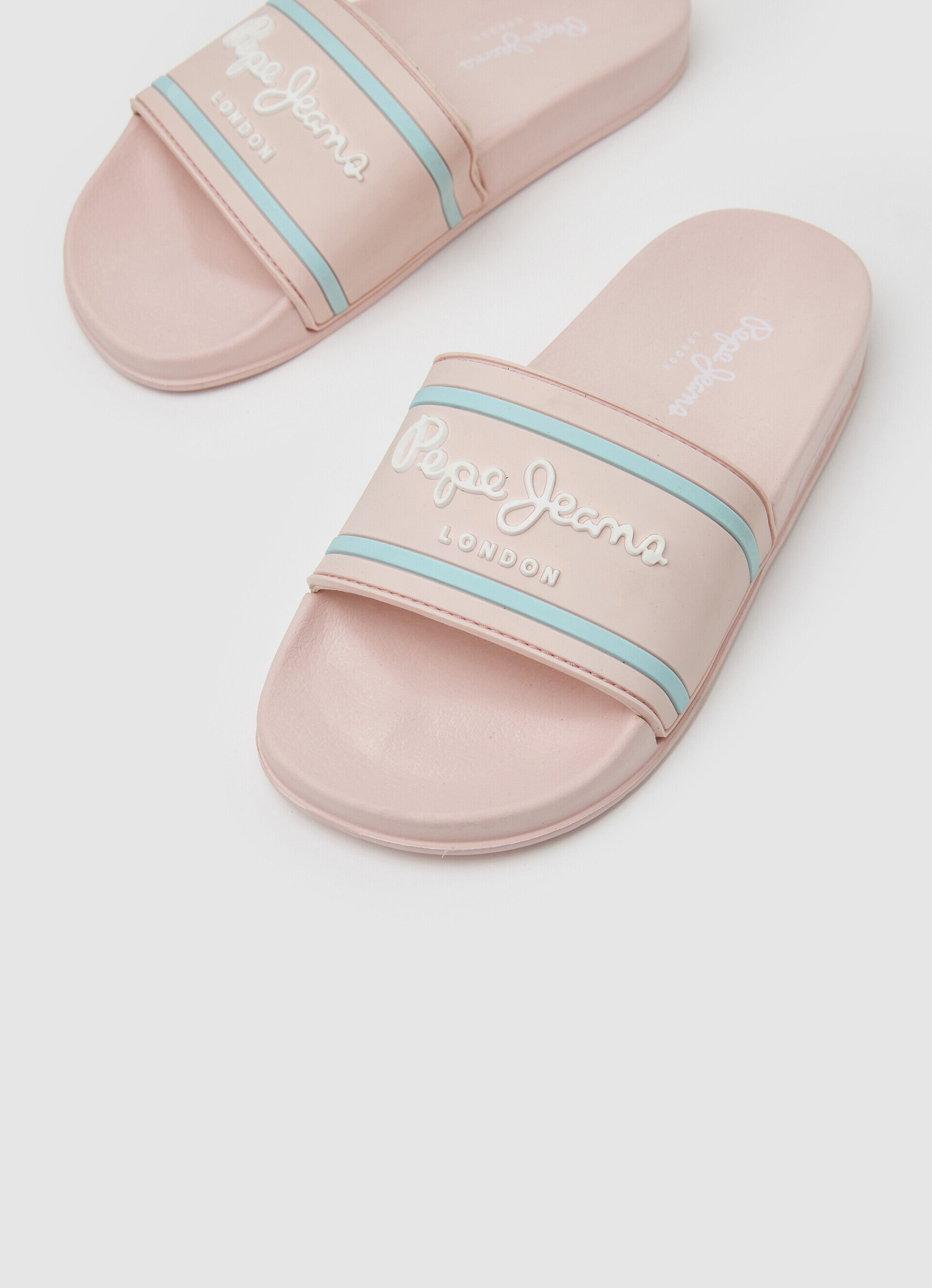 Chinelo de praia com logo SLIDER - rosa claro