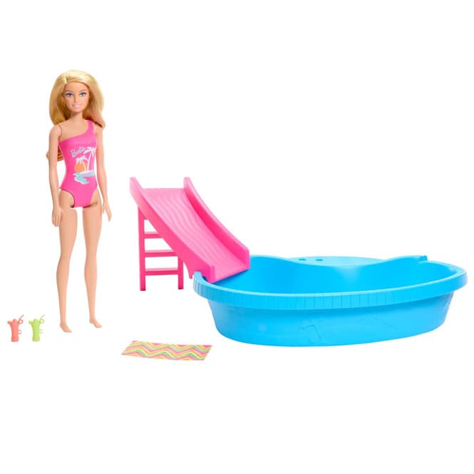 Barbie - Pool mit Puppe - Spielset