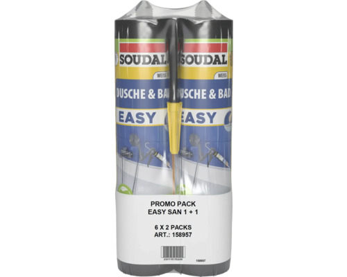 Soudal Douche & Bad Easy Sanitairkit Wit Duo Pack 2 x 290 ml