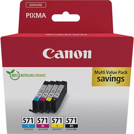 Canon CLI-571 blækpatron - cyan/magenta/gul