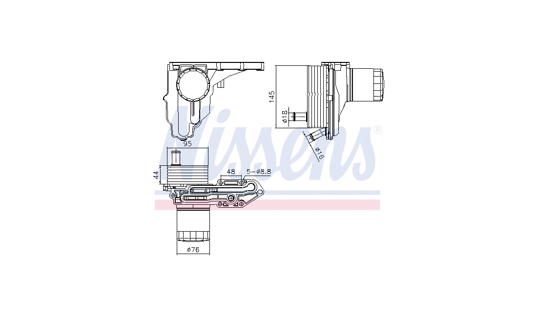 Oliekøler, motor