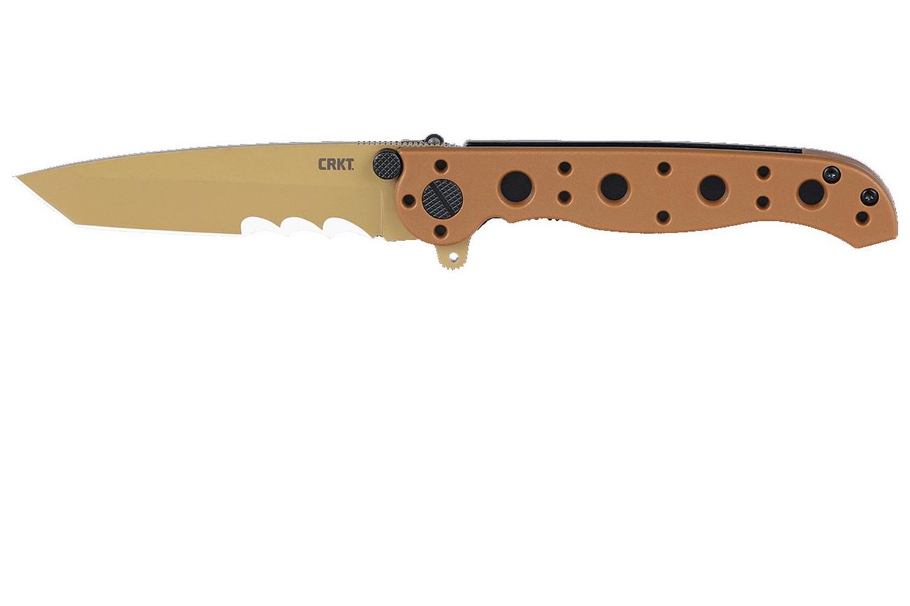 CRKT M16 Tanto, Veff Serrations M16-10DZ Desert Tan GRN zakmes, Kit Carson design