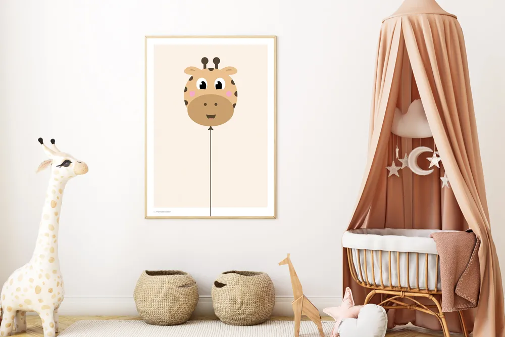 Poster&Frame Plakat - Balloon Giraf