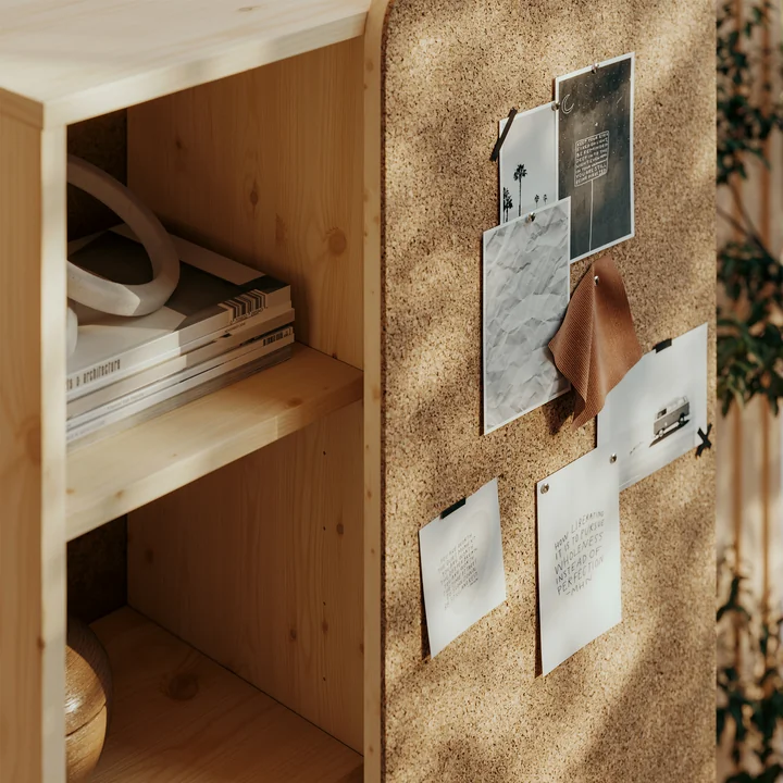 Karup Design - Slide Schrank, mit Pinnwand, Kiefer klar lackiert