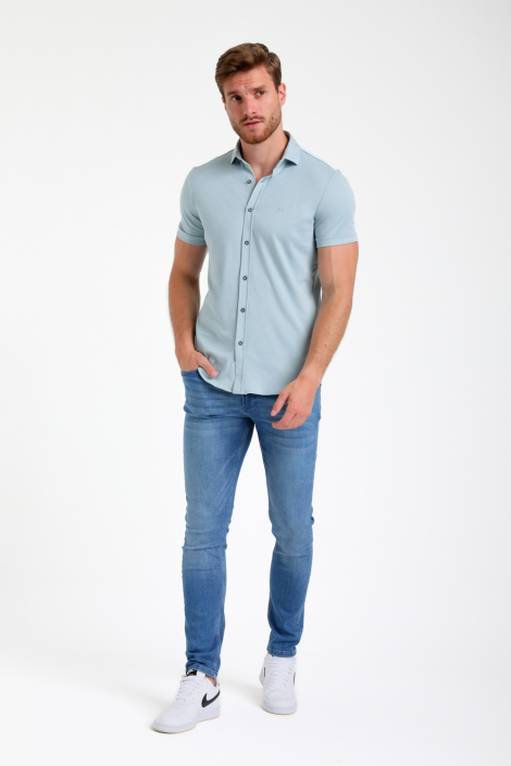 Gabbiano blauwe heren overhemd