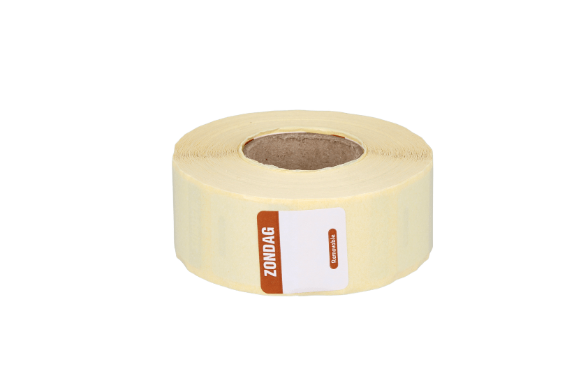 Daglabel ZONDAG 25x25mm bruin (HACCP)