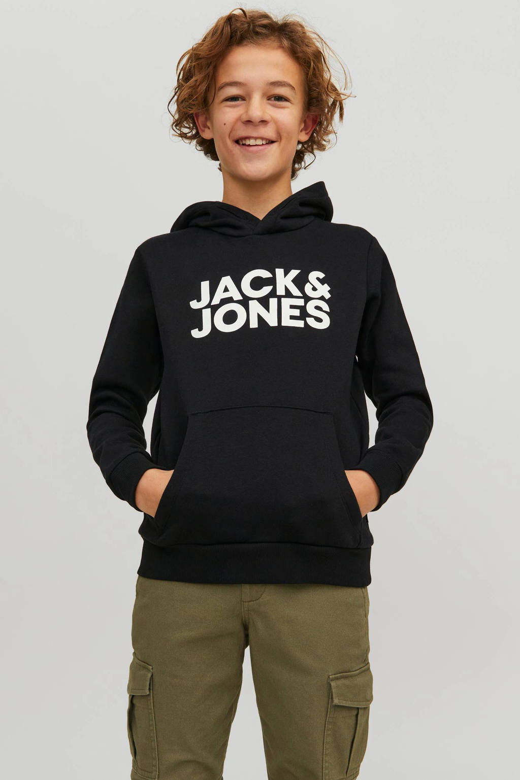 JACK & JONES hoodie - set van 2 zwart/donkerblauw