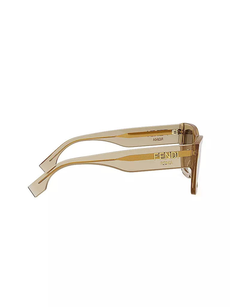FENDI FENDI Roma braune eckige Sonnenbrille beige