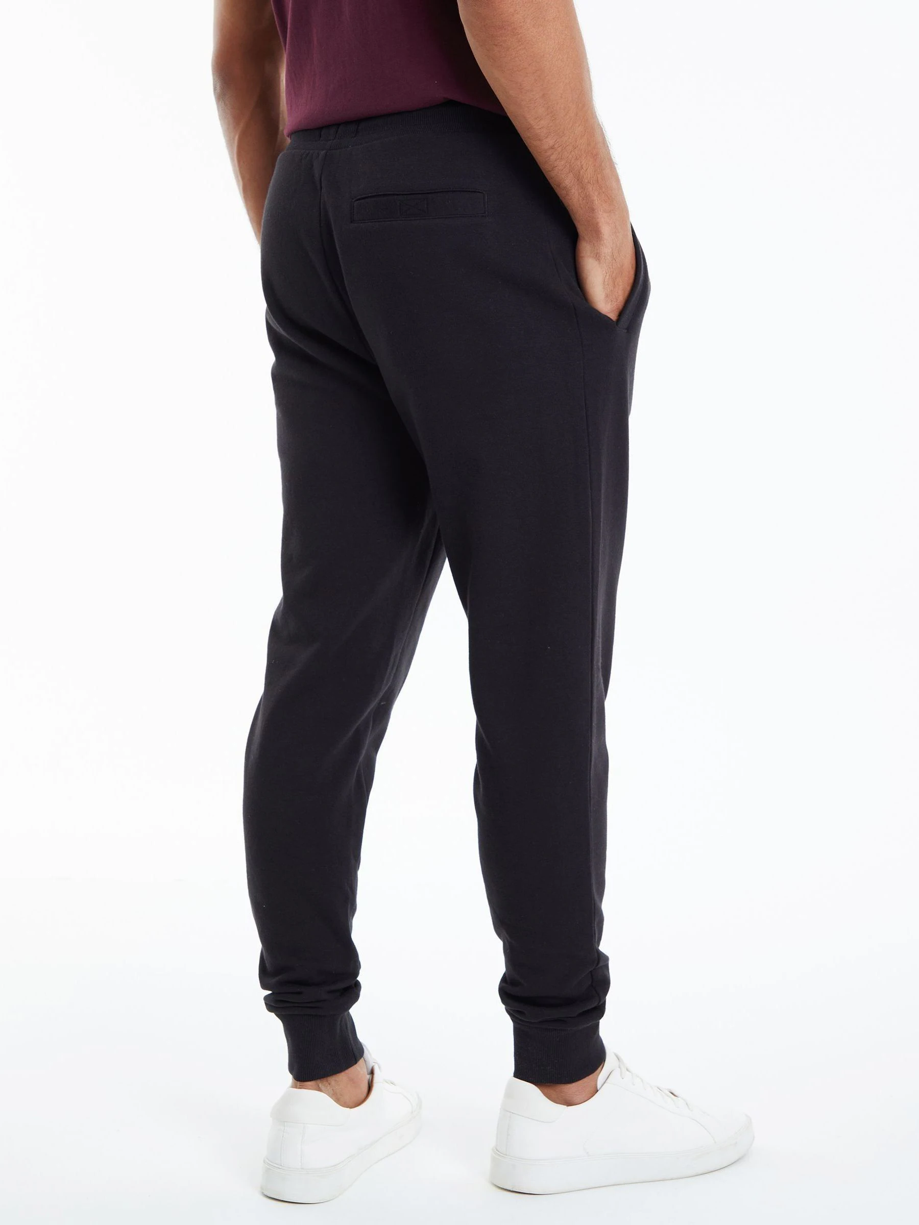 Zwart - Threadbare - Katoenen Blend joggingbroek