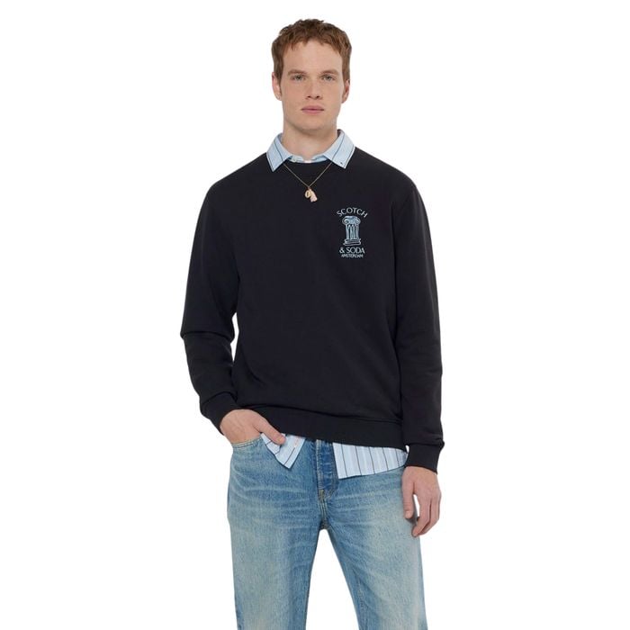 Scotch & Soda Left Chest Artwork Sweater Heren
