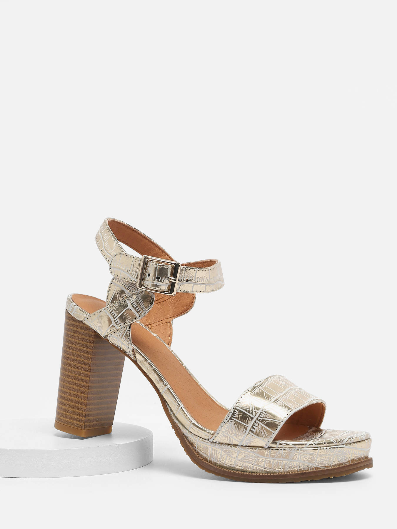 Sandales  talon Jain en cuir MAM'ZELLE