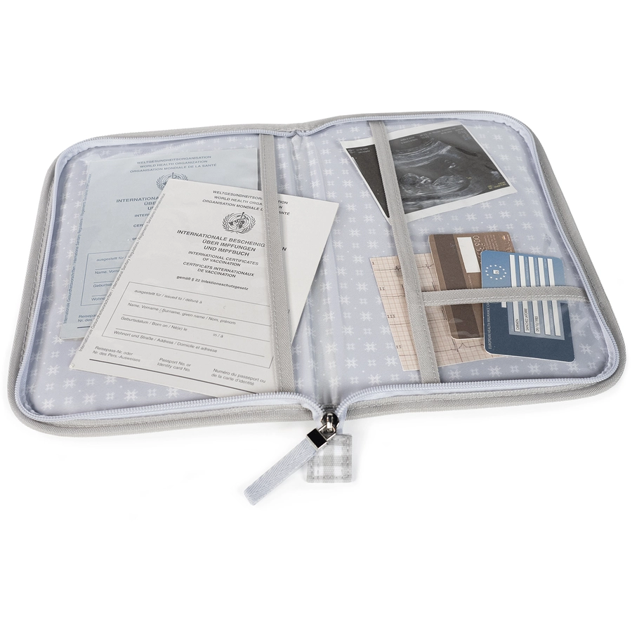 Walking Mum Dokumentenmappe I Love Vichy grau