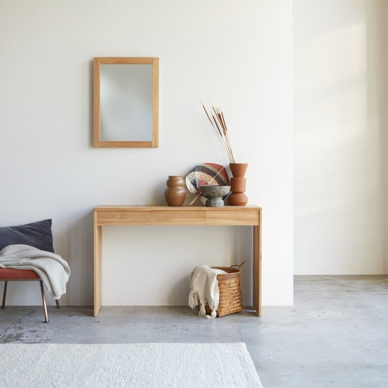 Console  Edene en teck massif