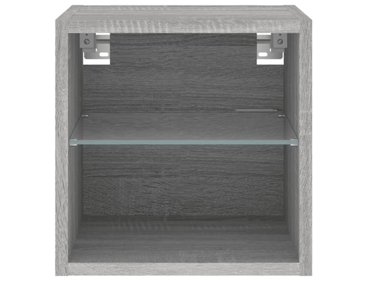 VIDAXL - Elément suspendu Meubles tv muraux et lumières led 2pcs sonoma gris 30x28,5x...