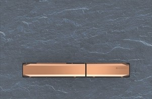 Geberit Sigma 50 Square drukplaat mustang leisteen met rose-gouden knoppen