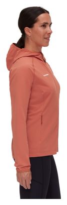 Veste Polaire Femme Mammut Madris Light Hooded Corail
