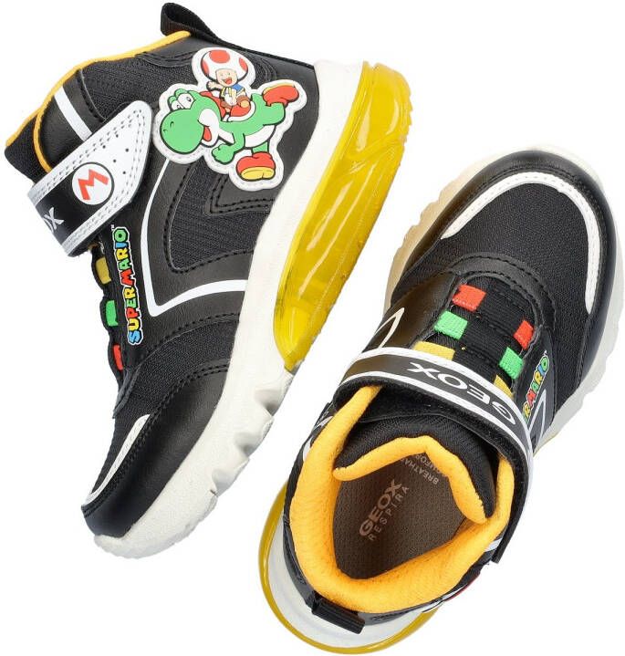 Geox Ciberdron sneakers met lichtjes zwart Jongens Imitatieleer Personage 27