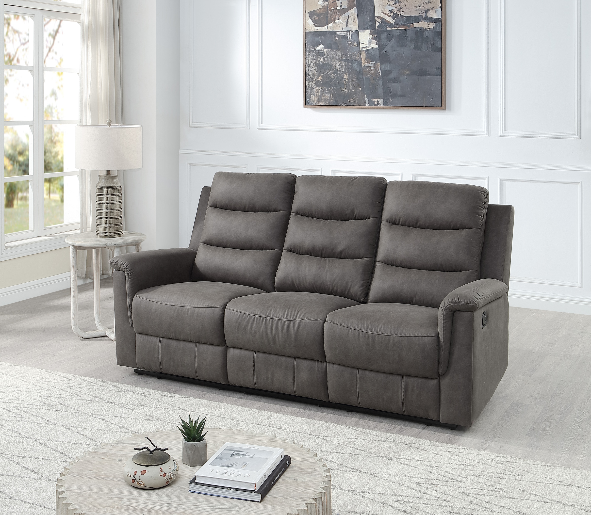 ATLANTIC home collection 3-Sitzer »Cliff mit 2 Relaxfunktionen« Federkern und Becherhaltern in klappbarer Mittelkonsole