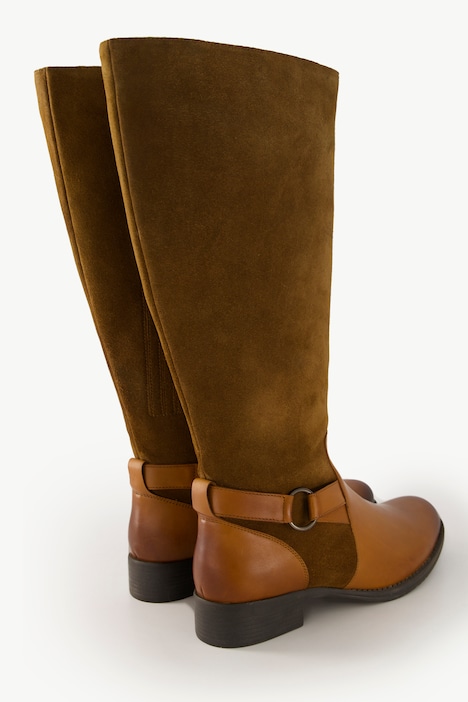 Lederstiefel, XL-Schaft, Wechselfußbett, Weite H