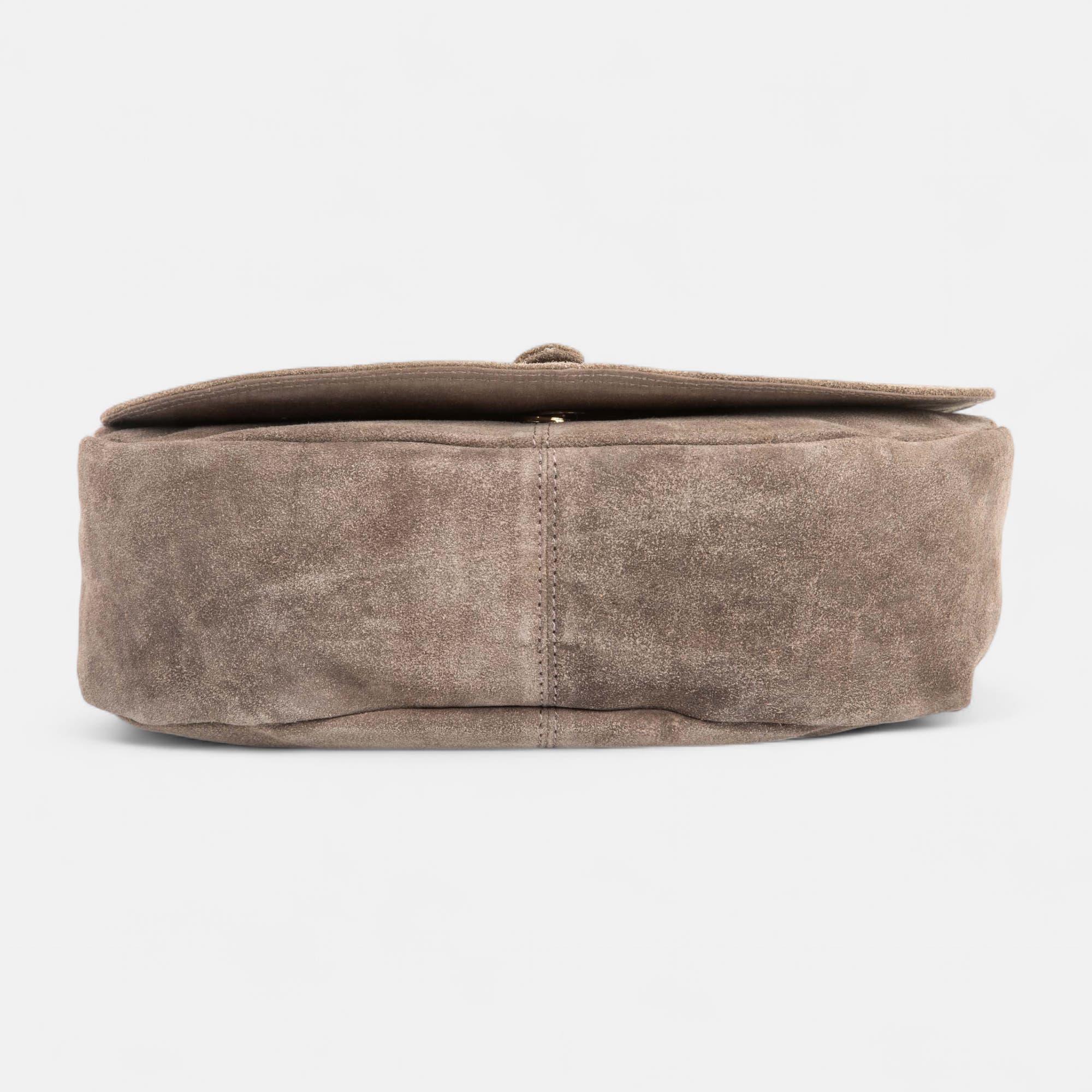 Sac bandoulière en cuir gris