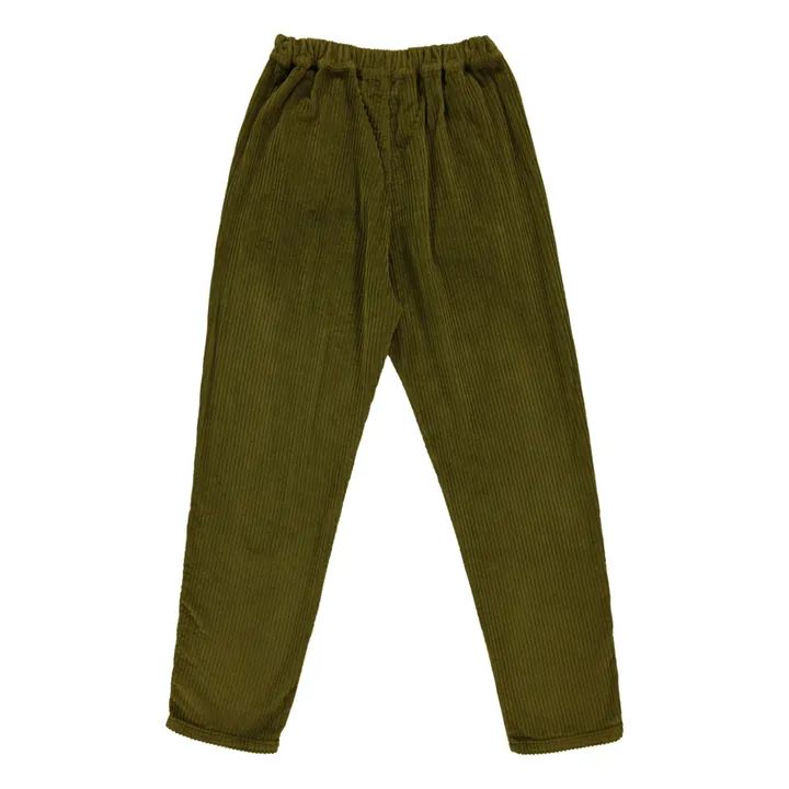 Poudre Organic Pantalon Velours Côtelé Coquelicot - Collection Adulte  | Vert kaki