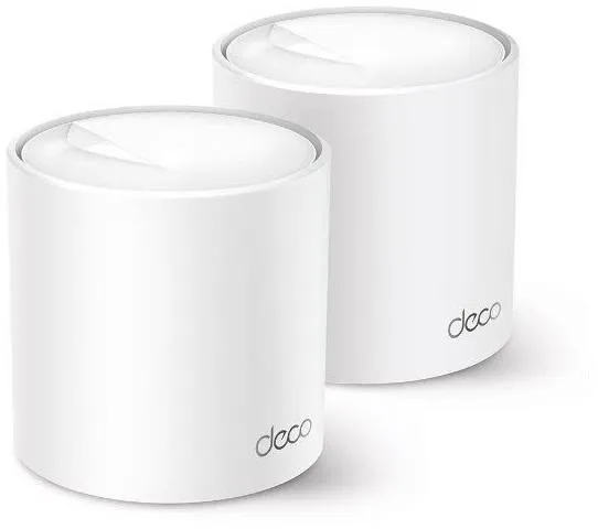TP-Link Deco X50 - Wi-Fi-system (2 routere) - op til 4.500 sq.ft - mesh - GigE - Wi-Fi  (802.11ax) - Multi-Band - Hvid